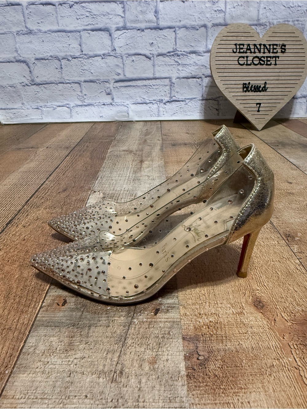 Christian Louboutin embellished heels *missing stones size 36